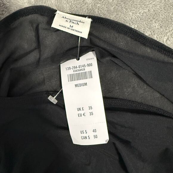 Abercrombie and Fitch Mesh Slash Top, Black, M - Picture 3 of 4